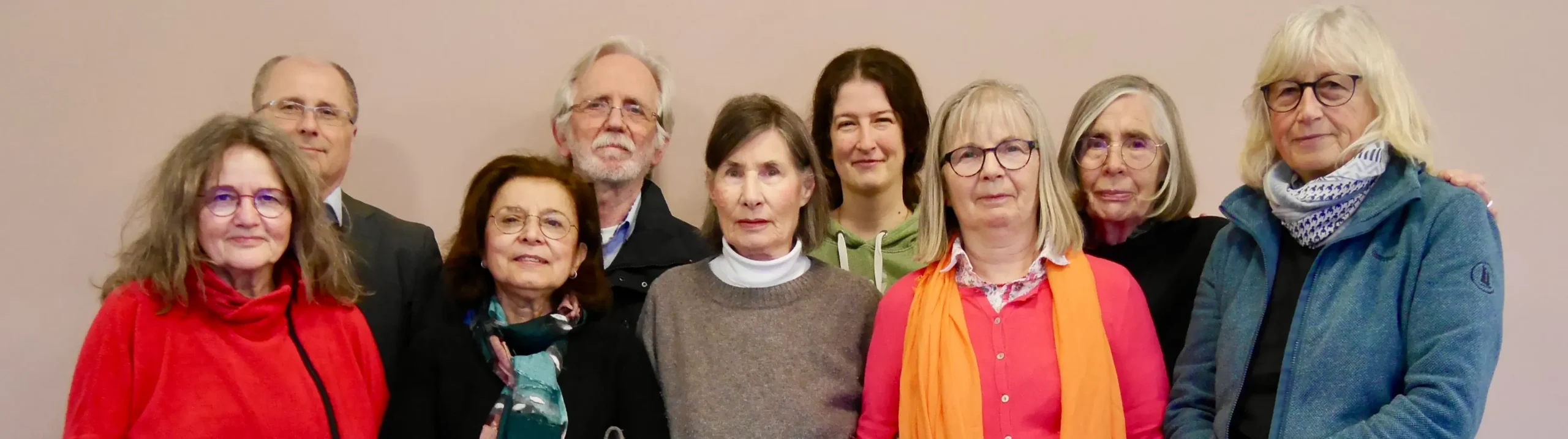 Die Gruppe 75 im Februar 2026. v.l.n.r.: v.l.n.r.: Angelika Horz-Bartholomé, Rainer Schmidt, Yesim Yaprakkiran, Ömer Yaprakkiran, Regina Häusler, Veronika Scherer, Ursula Bremer, Ellen Szyska, Kerstin Diacont